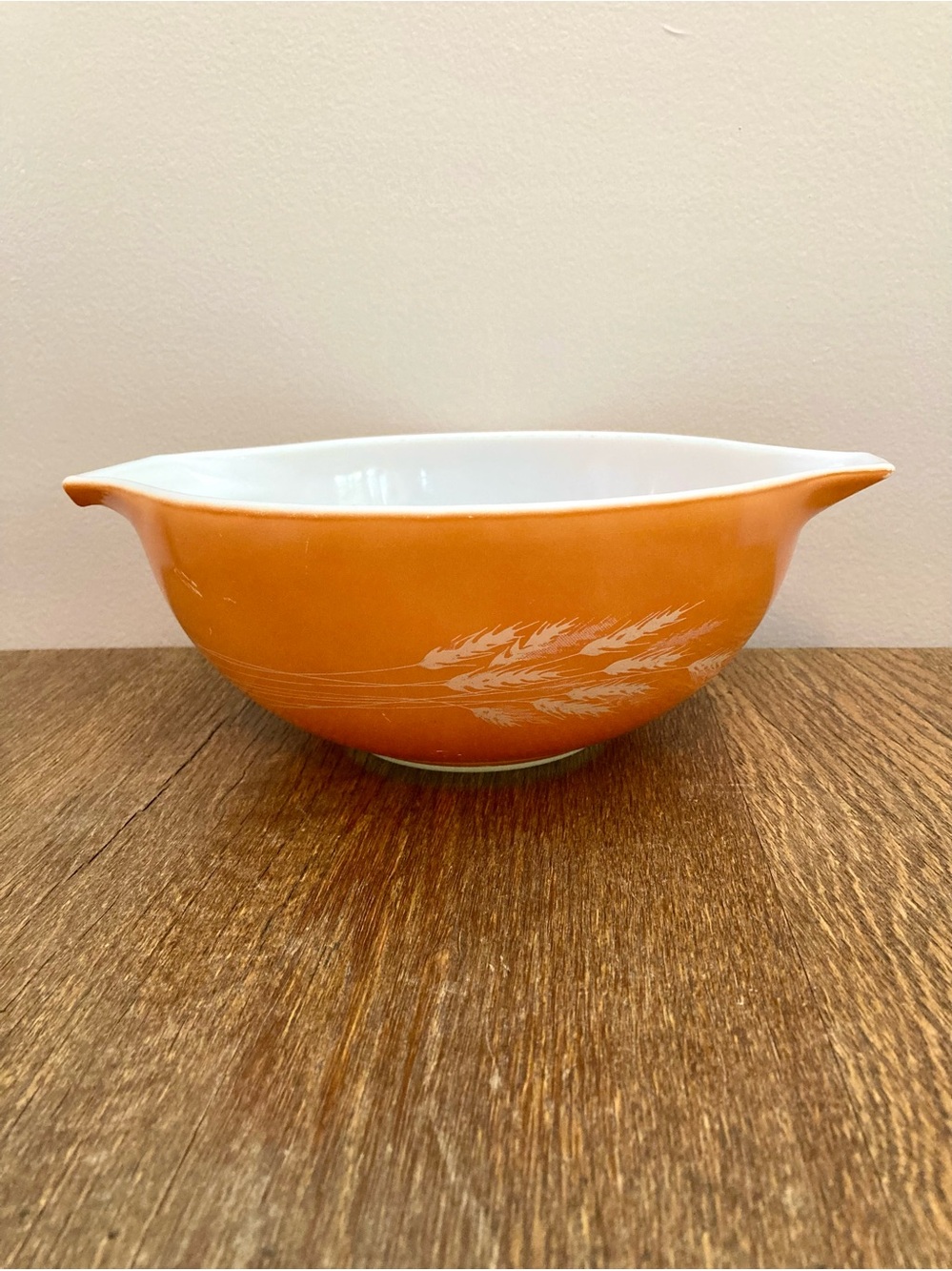 Vintage Pyrex Autumn Harvest Cinderella Mixing Bowl Rust Orange 2.5 qt